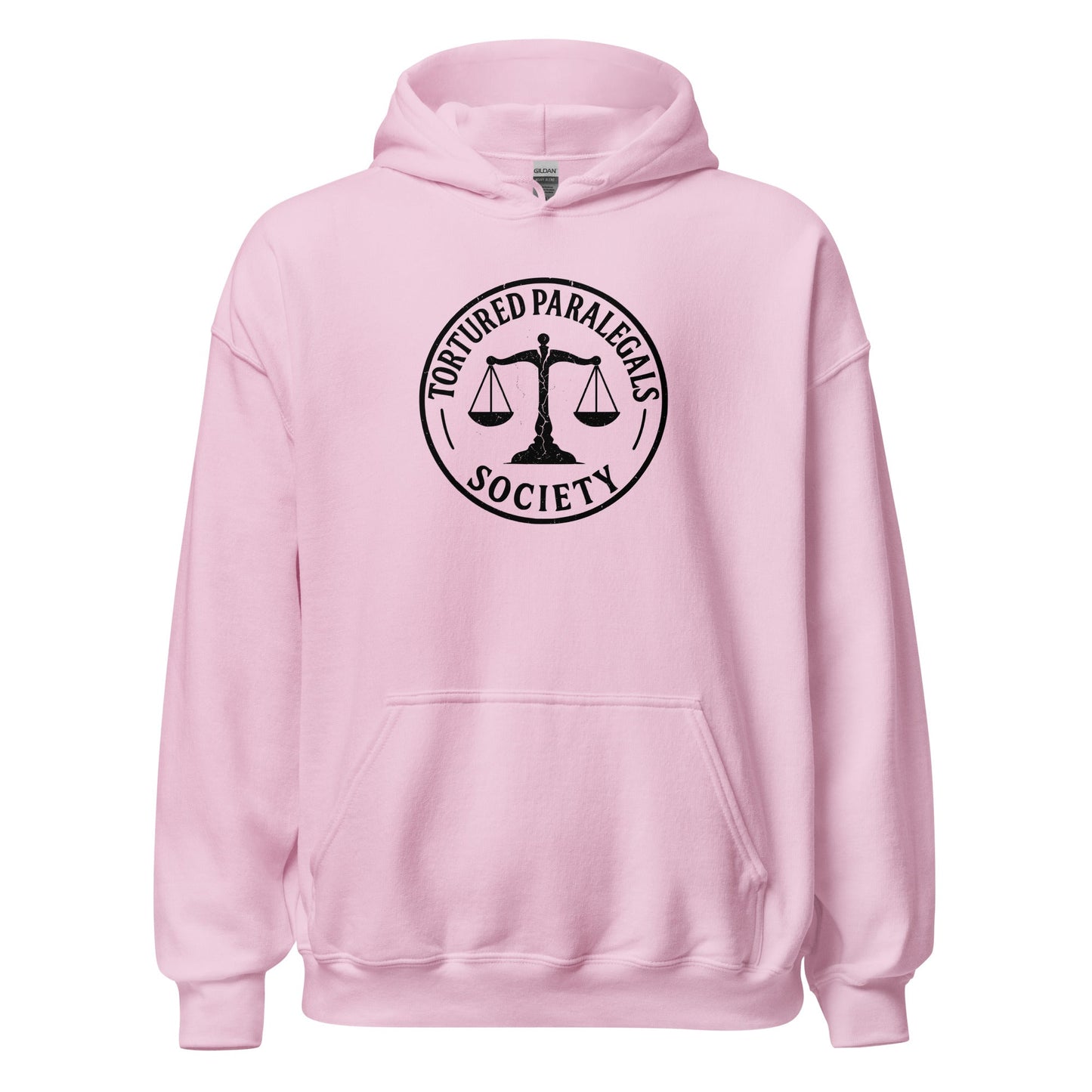 Tortured Paralegals Society Hoodie Legal Humor Graphic Sweatshirt - Inken Image