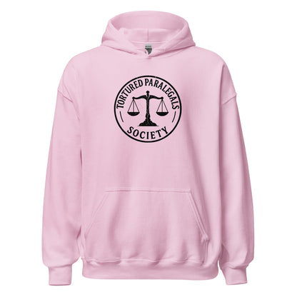 Tortured Paralegals Society Hoodie Legal Humor Graphic Sweatshirt - Inken Image