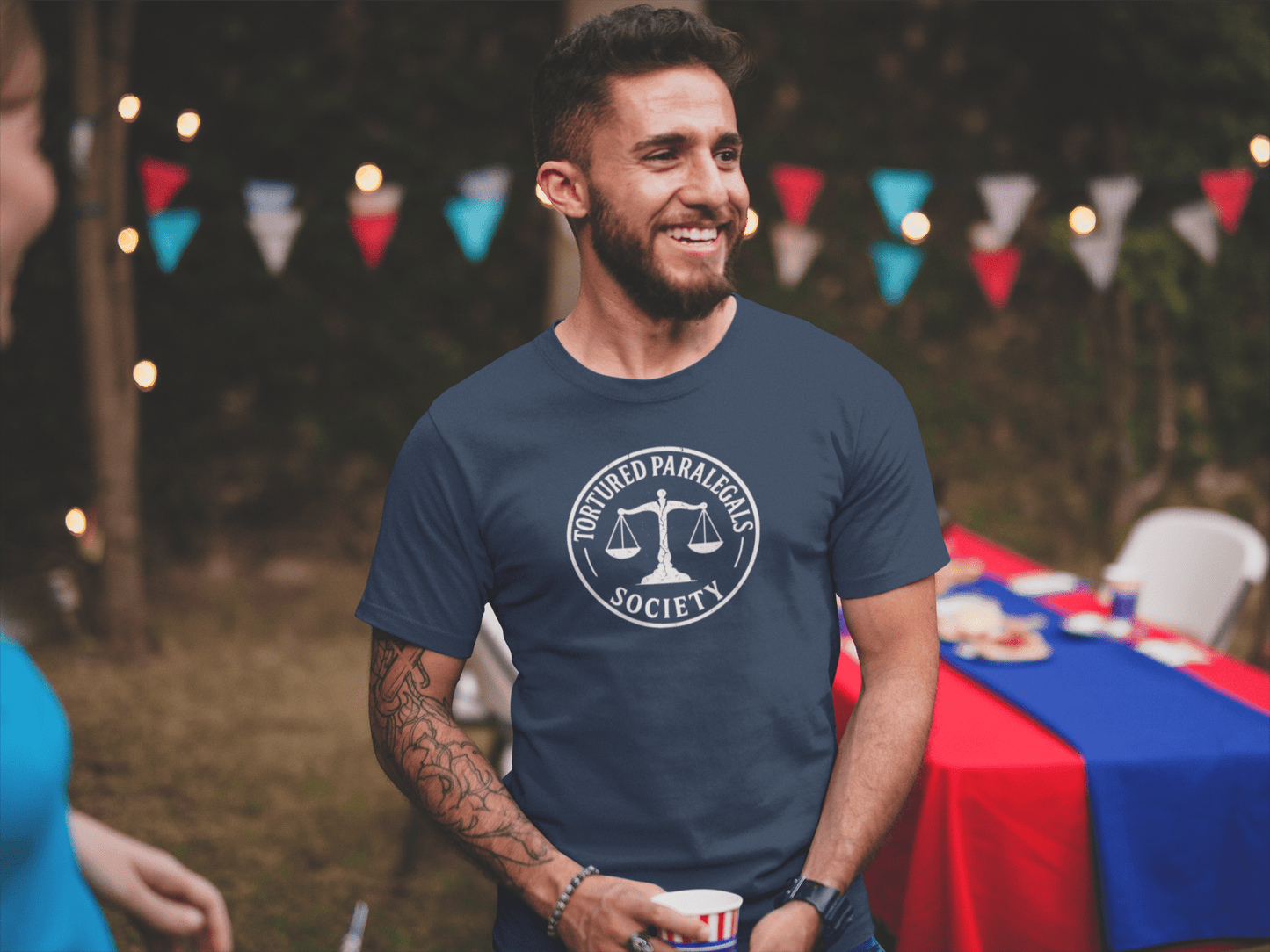 Tortured Paralegals Society Shirt Legal Humor Graphic Tee - Inken Image