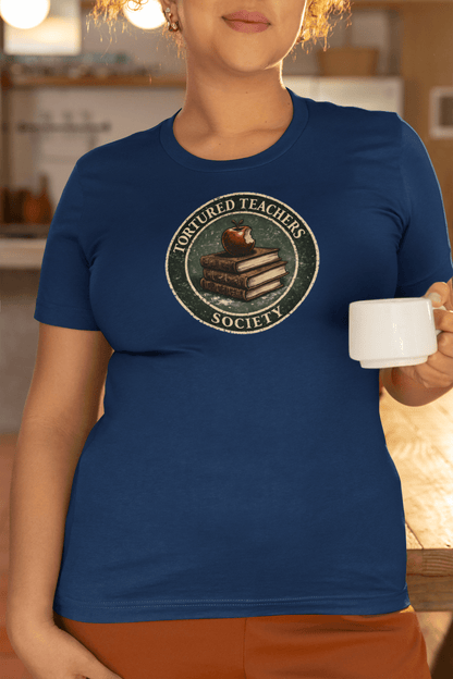 Tortured Teachers Society Shirt Classroom Humor Graphic Tee - Inken Image
