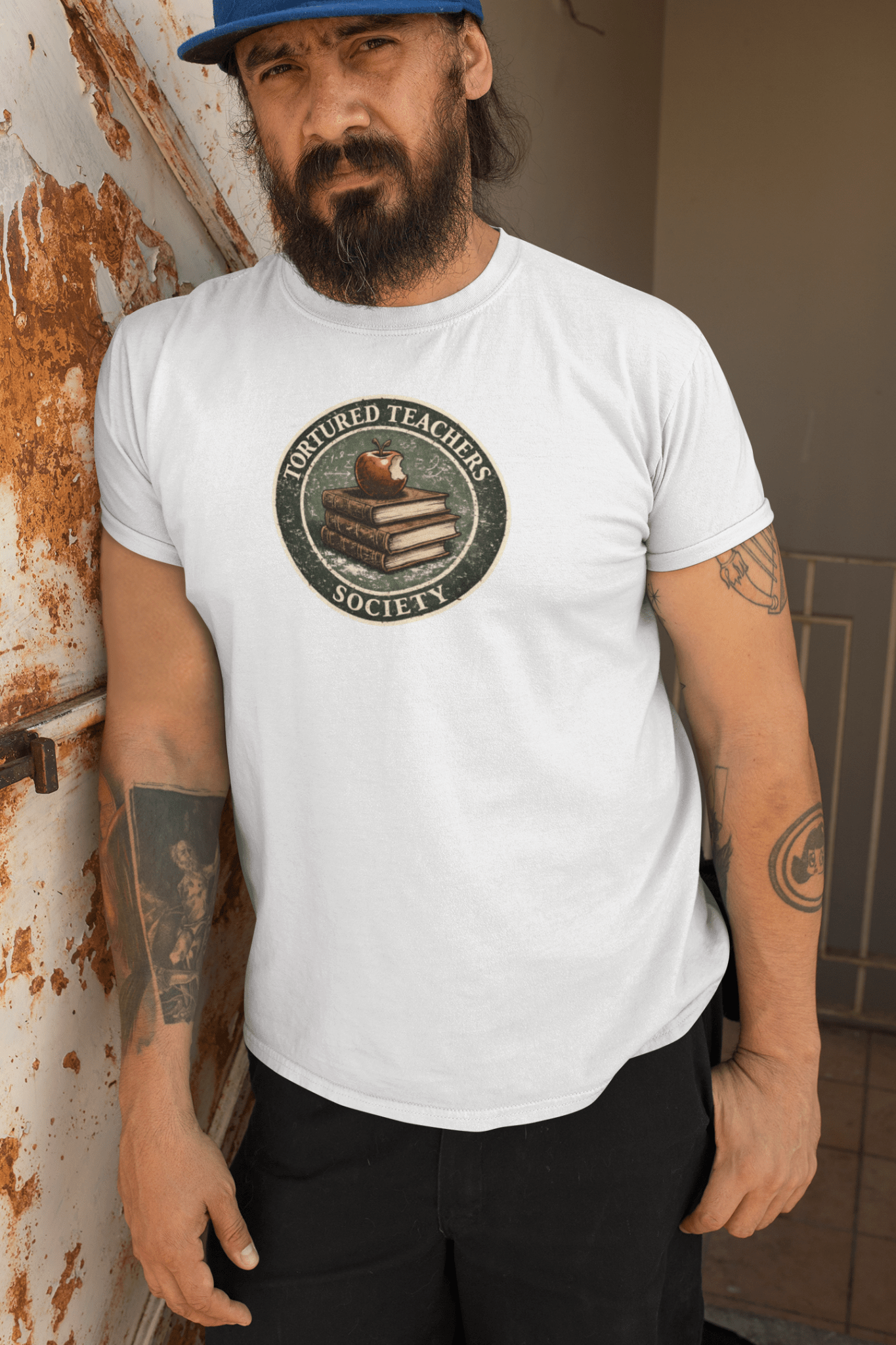 Tortured Teachers Society Shirt Classroom Humor Graphic Tee - Inken Image