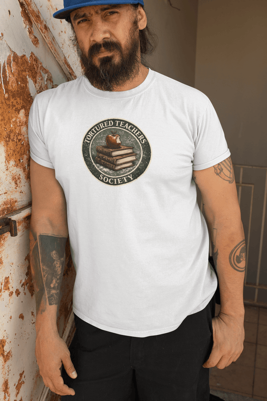 Tortured Teachers Society Shirt Classroom Humor Graphic Tee - Inken Image