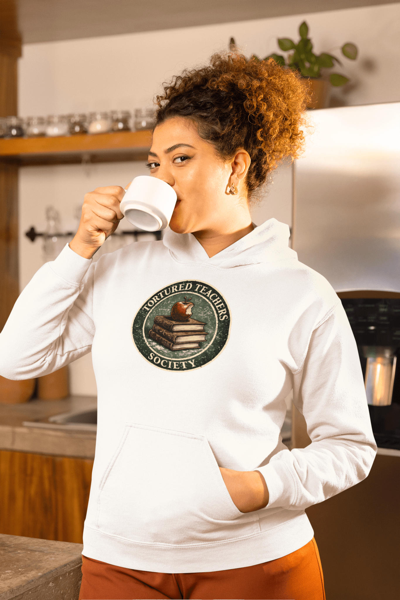 Tortured Teachers Society Sweatshirt Classroom Humor Graphic Hoodie - Inken Image