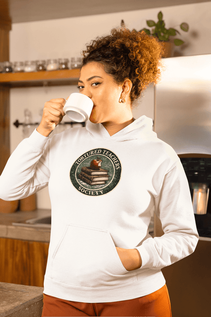 Tortured Teachers Society Sweatshirt Classroom Humor Graphic Hoodie - Inken Image