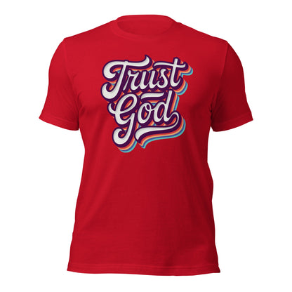 Trust God Retro Typography T-Shirt - Inken Image