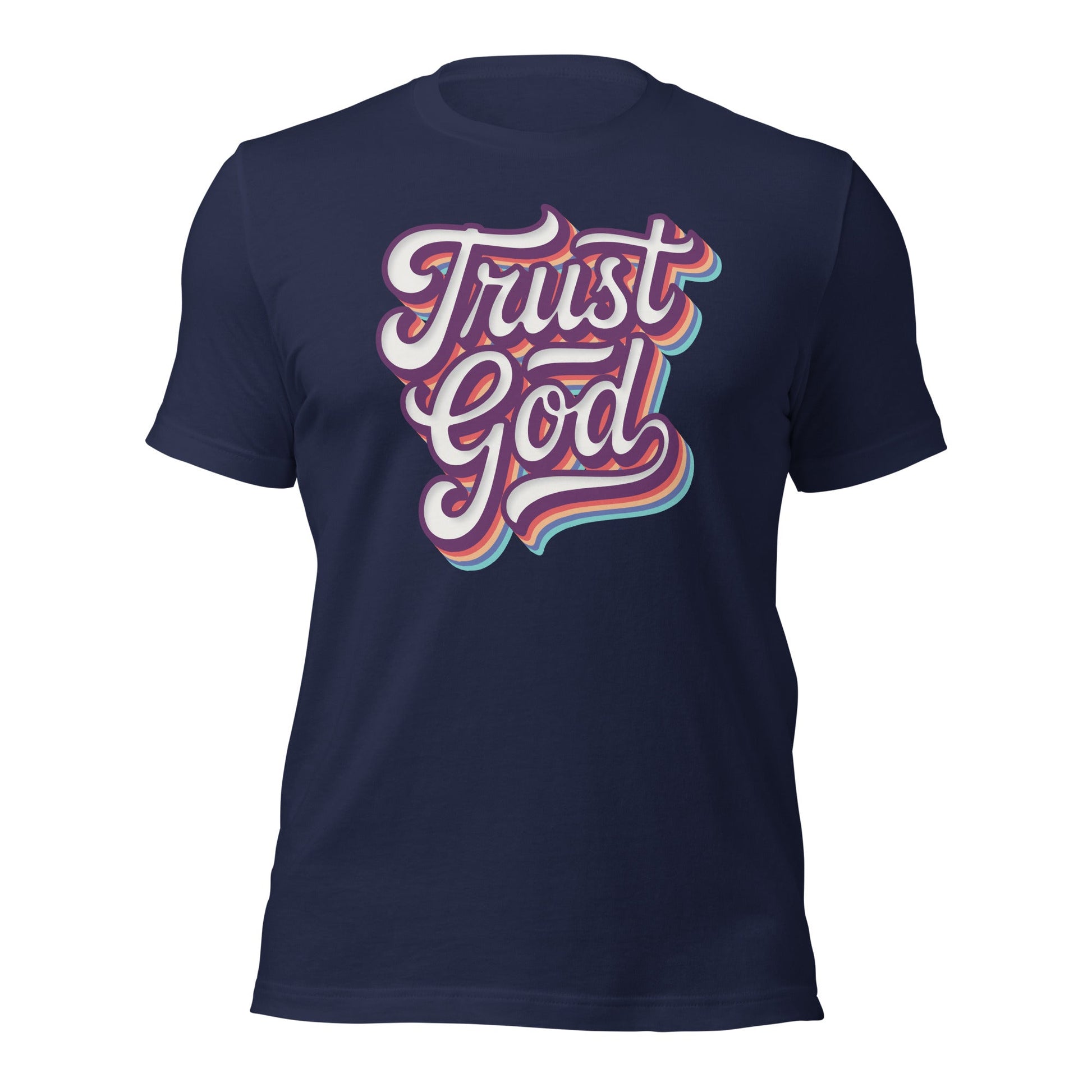 Trust God Retro Typography T-Shirt - Inken Image