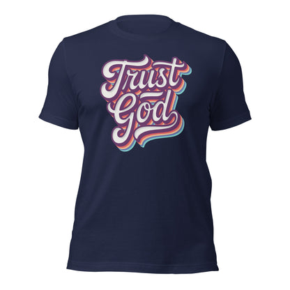 Trust God Retro Typography T-Shirt - Inken Image