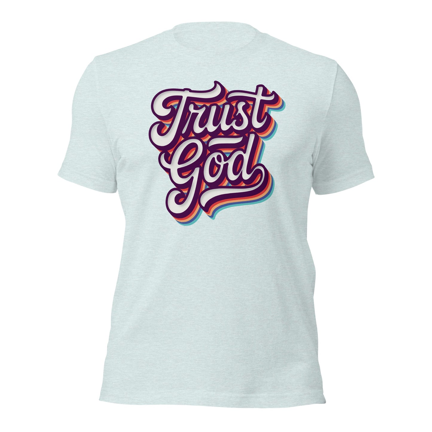 Trust God Retro Typography T-Shirt - Inken Image