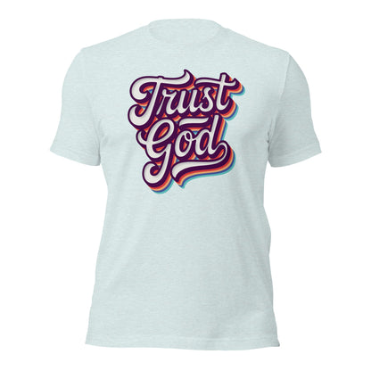 Trust God Retro Typography T-Shirt - Inken Image