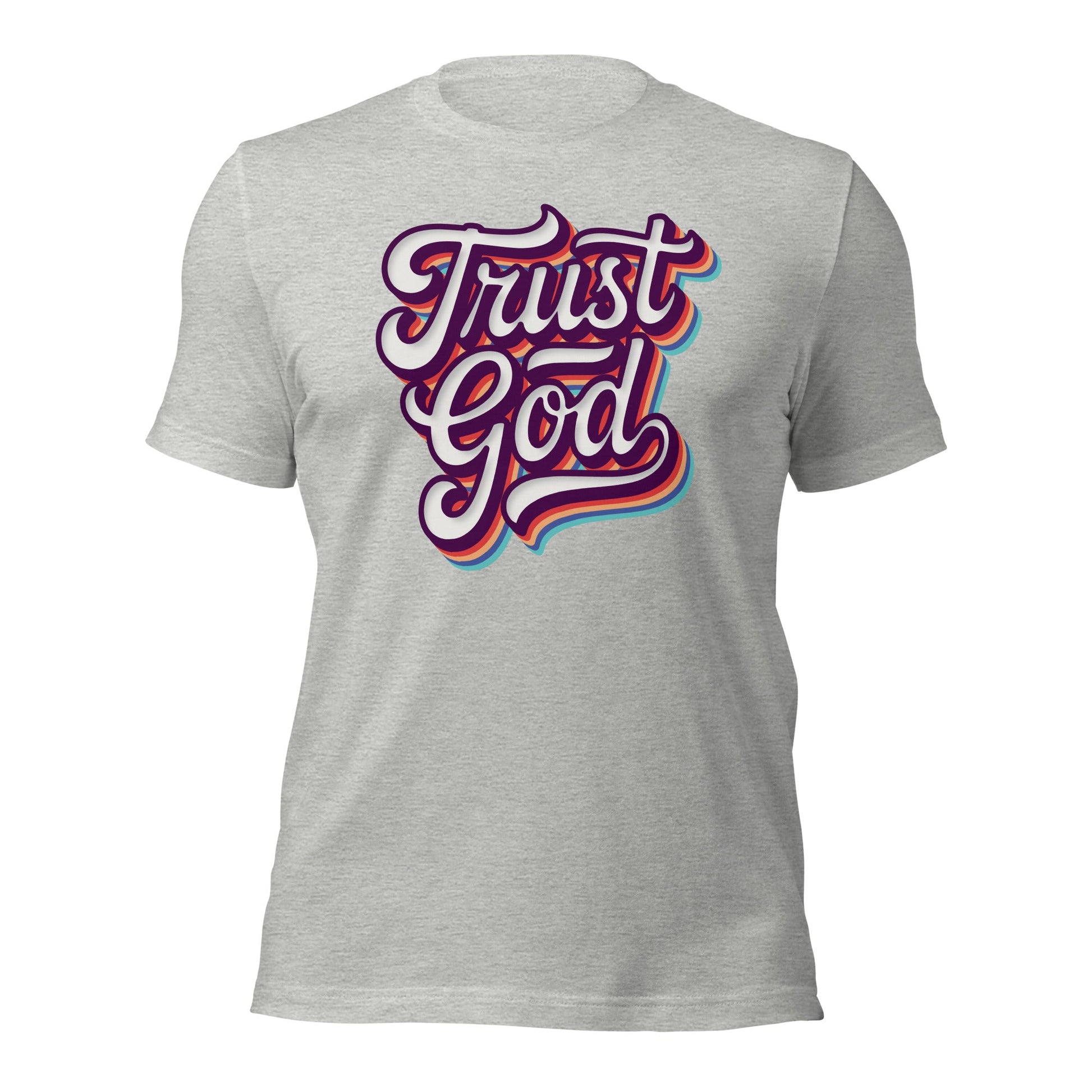 Trust God Retro Typography T-Shirt - Inken Image