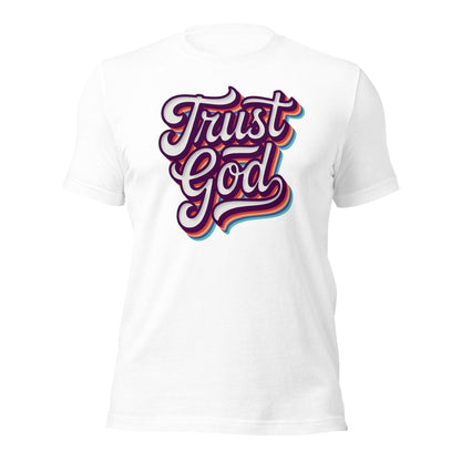 Trust God Retro Typography T-Shirt - Inken Image