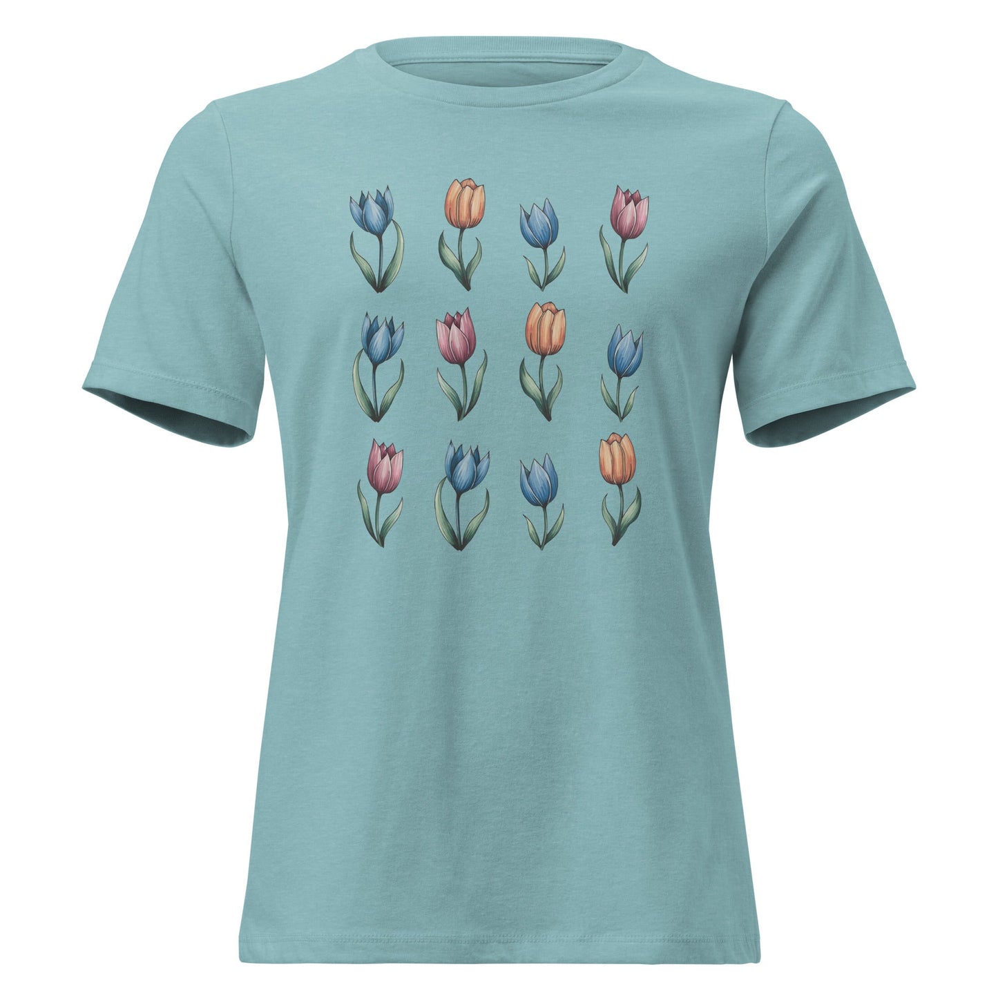 Tulip Grid Graphic T-Shirt - Inken Image