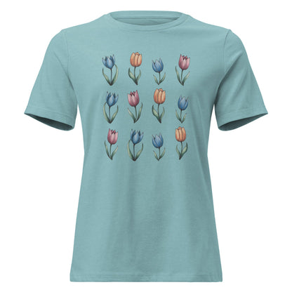 Tulip Grid Graphic T-Shirt - Inken Image