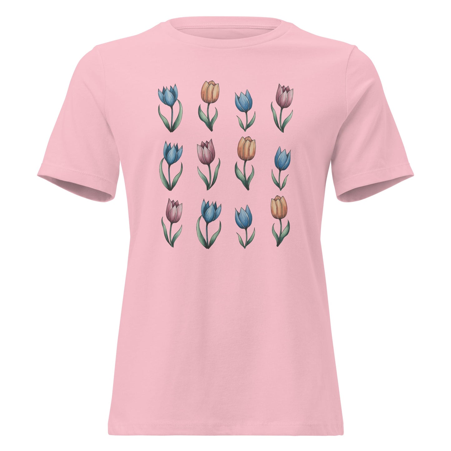 Tulip Grid Graphic T-Shirt - Inken Image