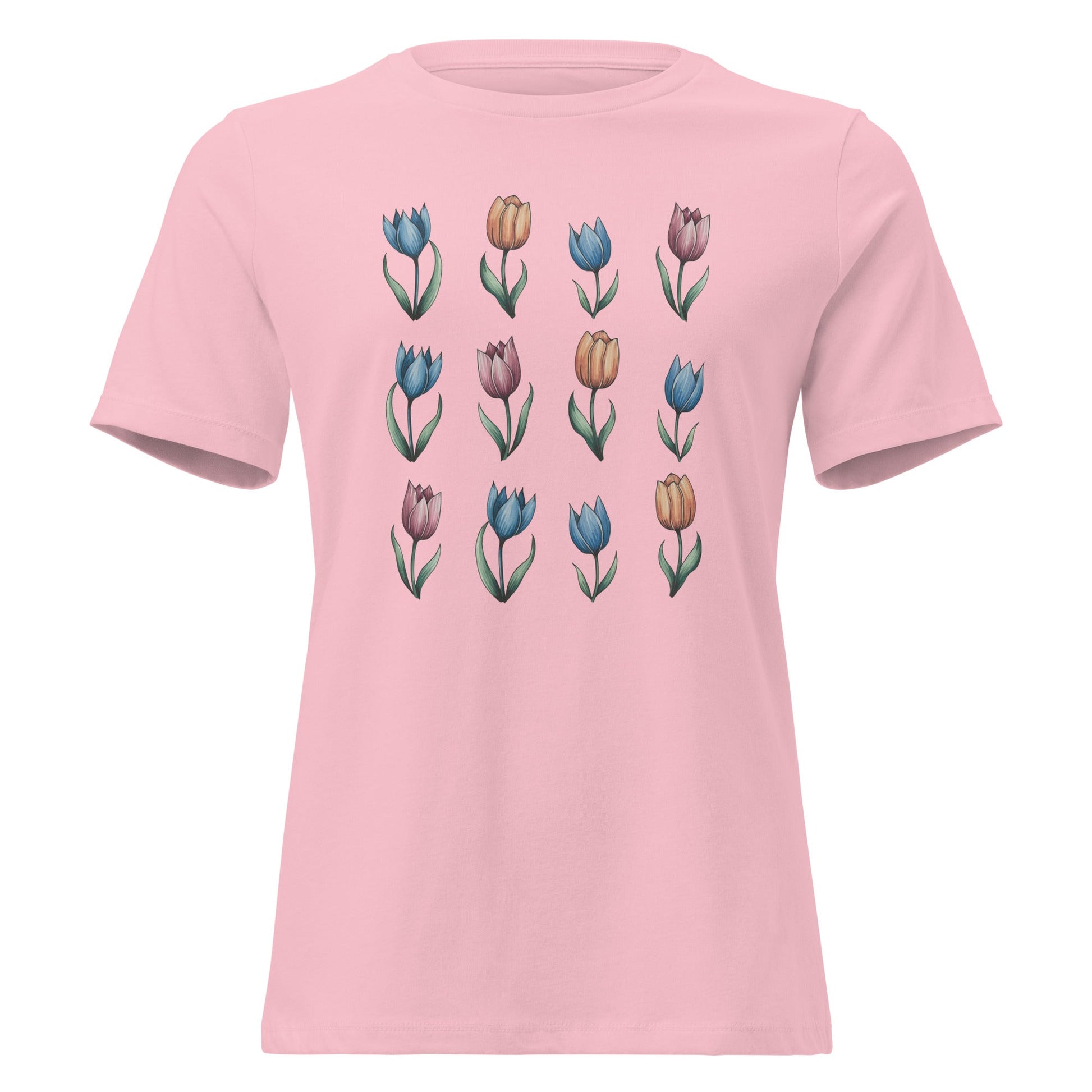 Tulip Grid Graphic T-Shirt - Inken Image