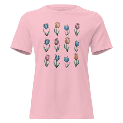 Tulip Grid Graphic T-Shirt - Inken Image