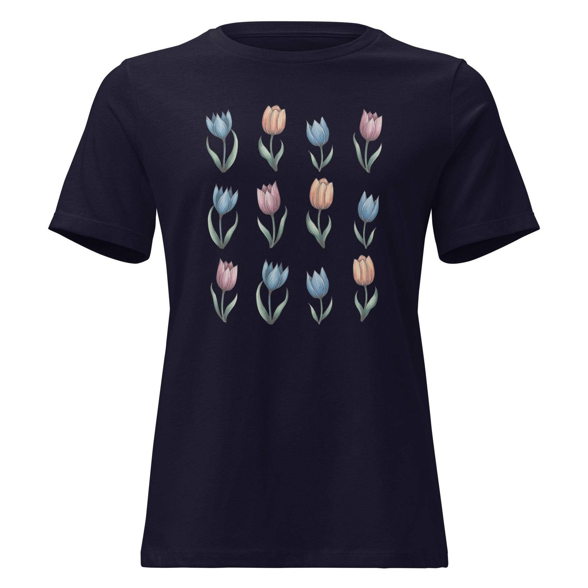 Tulip Grid Graphic T-Shirt - Inken Image