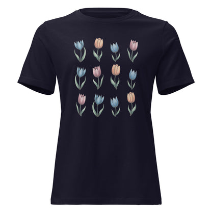 Tulip Grid Graphic T-Shirt - Inken Image