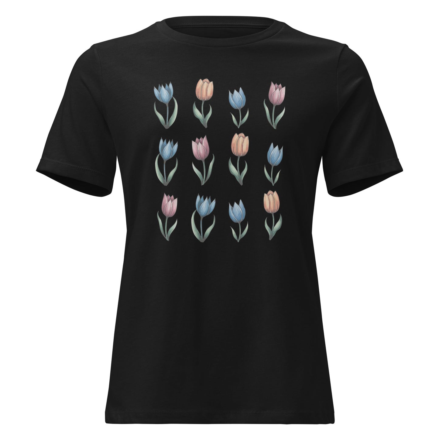 Tulip Grid Graphic T-Shirt - Inken Image