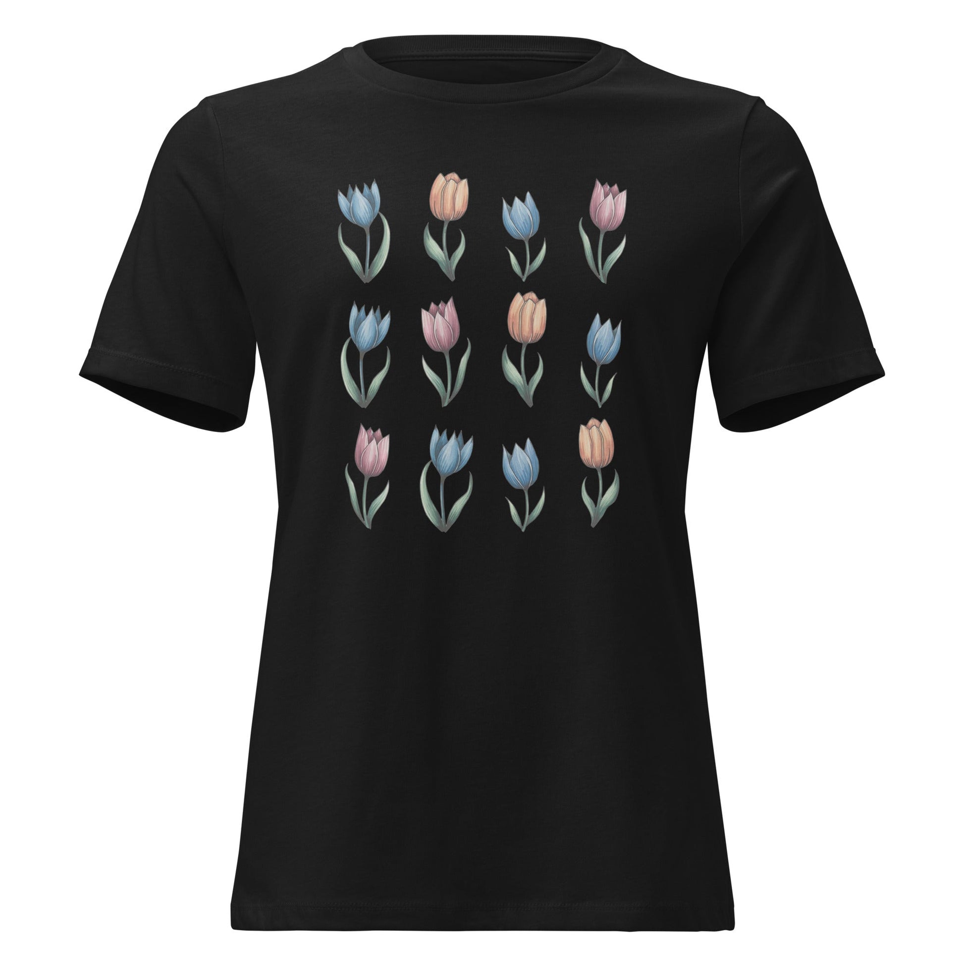 Tulip Grid Graphic T-Shirt - Inken Image