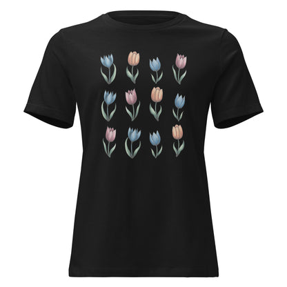 Tulip Grid Graphic T-Shirt - Inken Image