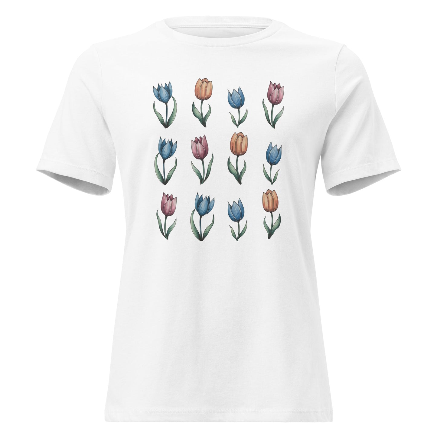 Tulip Grid Graphic T-Shirt - Inken Image