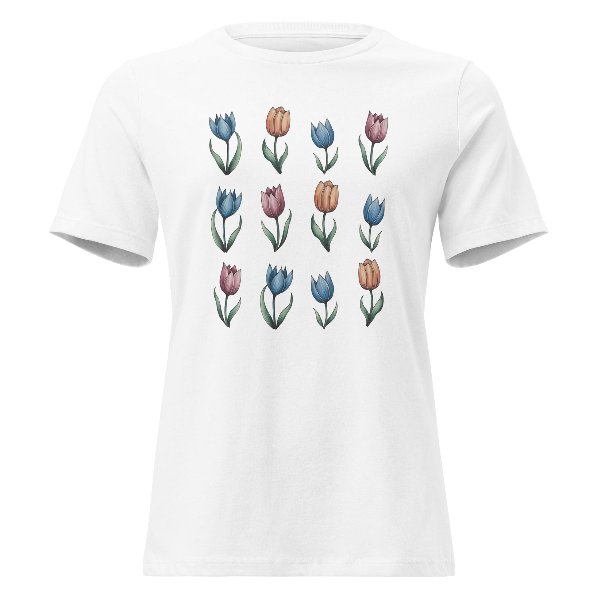 Tulip Grid Graphic T-Shirt - Inken Image