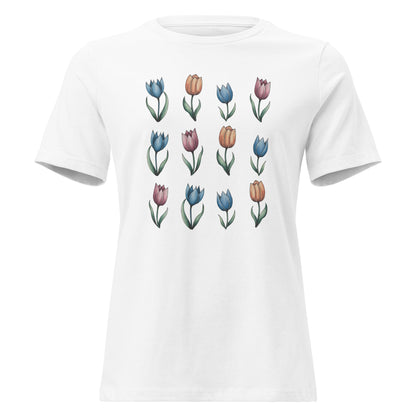 Tulip Grid Graphic T-Shirt - Inken Image