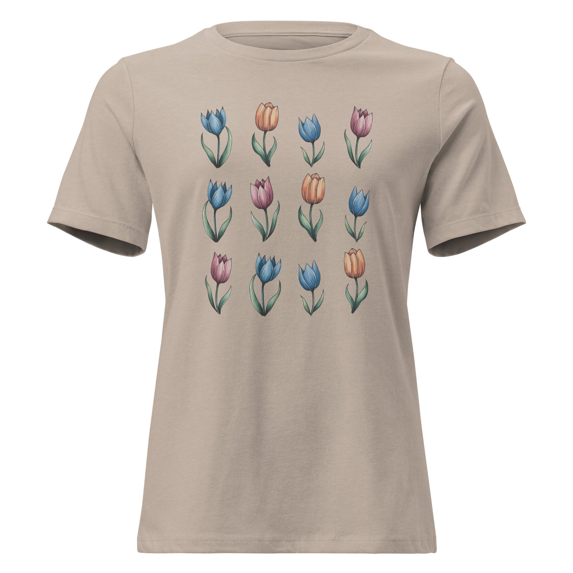 Tulip Grid Graphic T-Shirt - Inken Image