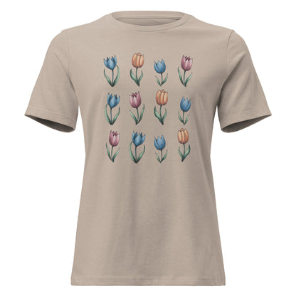 Tulip Grid Graphic T-Shirt - Inken Image