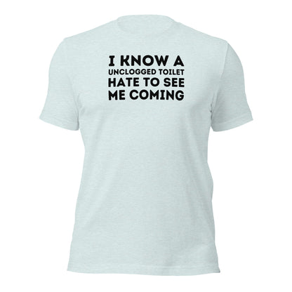 Unclogged Funny Plumber Parody Shirt Vintage Pipe Wrench Graphic Humor T-shirt - Inken Image