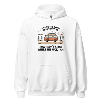 Van Life Hoodie Road Less Traveled Hoodie Camping Adventure Sweatshirt - Inken Image