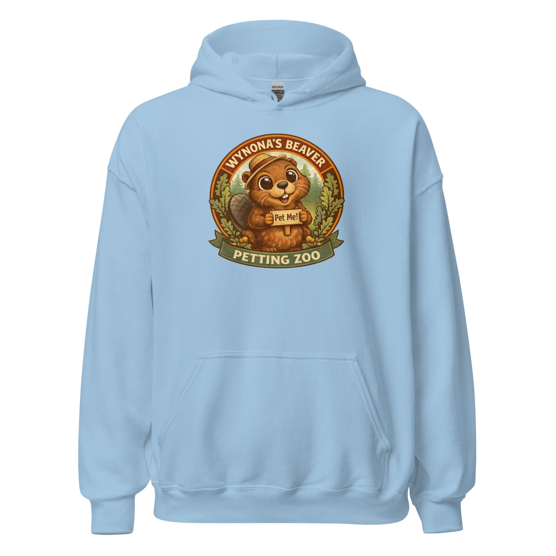 Wynona's Beaver Petting Zoo Sweatshirt Funny Vintage Beaver Hoodie - Inken Image