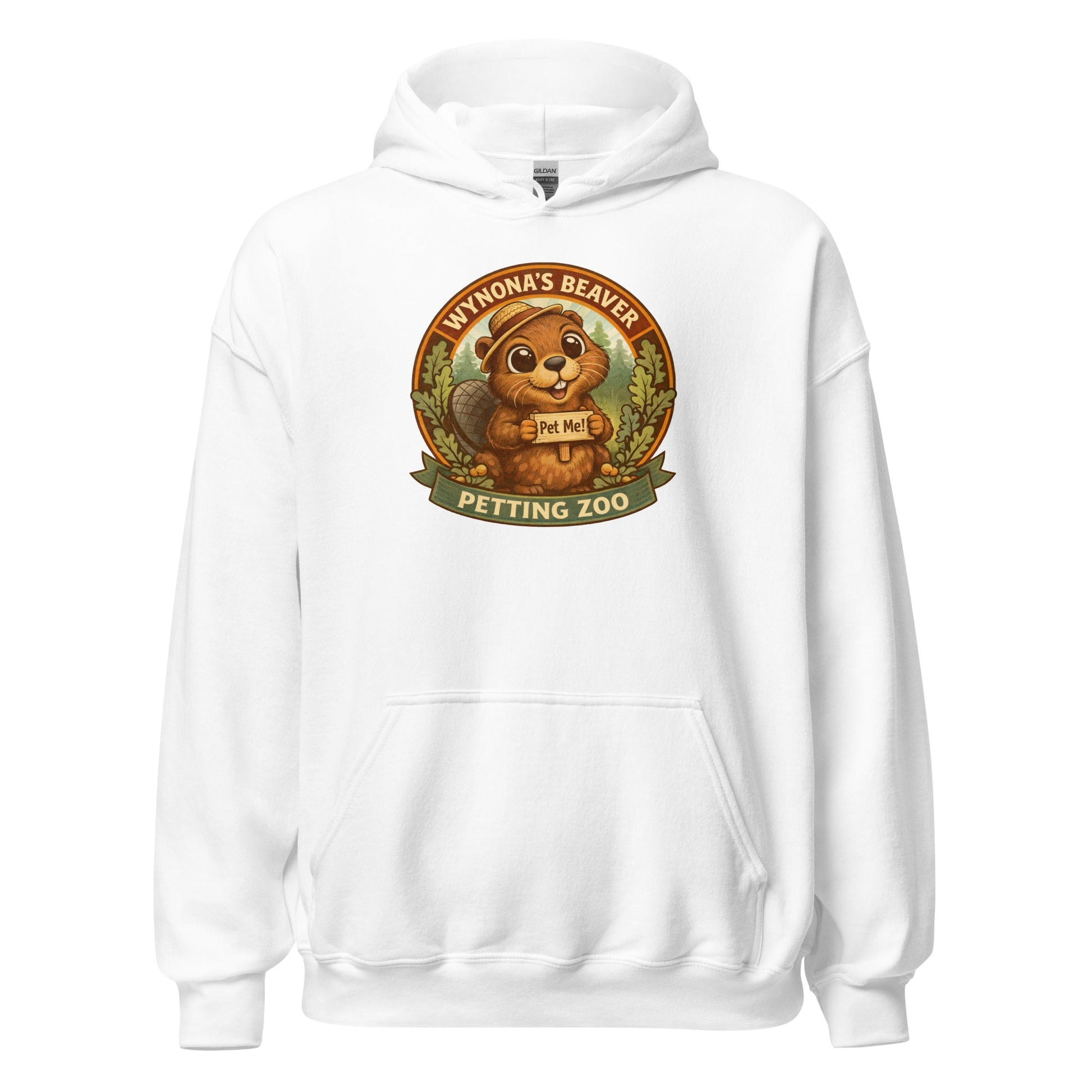 Wynona's Beaver Petting Zoo Sweatshirt Funny Vintage Beaver Hoodie - Inken Image