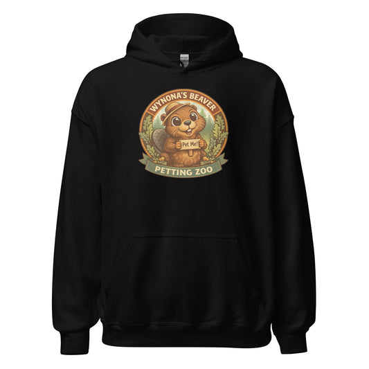 Wynona's Beaver Petting Zoo Sweatshirt Funny Vintage Beaver Hoodie - Inken Image