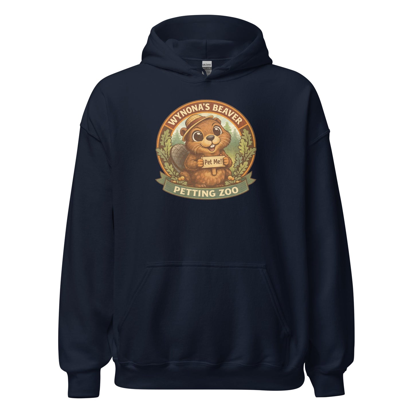 Wynona's Beaver Petting Zoo Sweatshirt Funny Vintage Beaver Hoodie - Inken Image