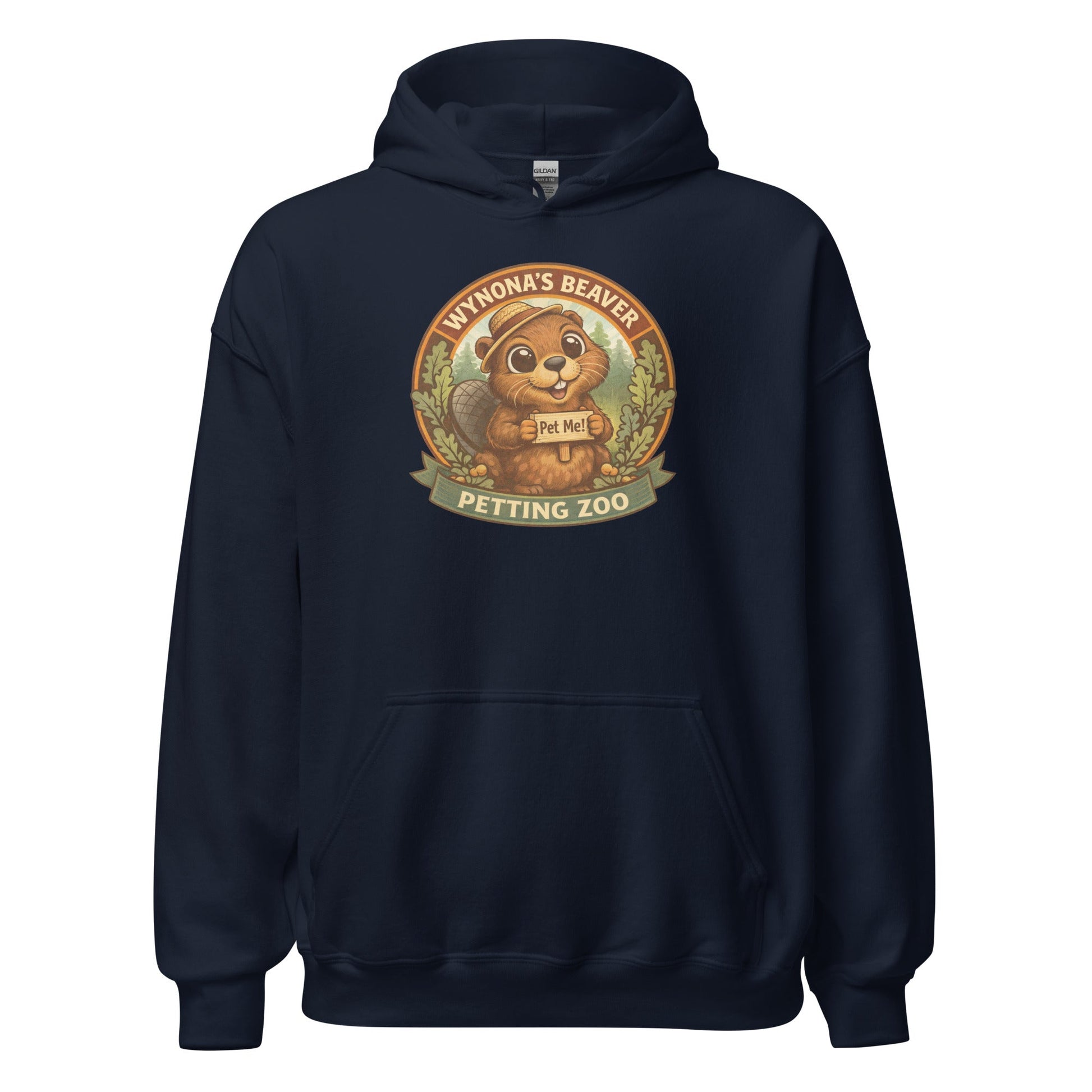 Wynona's Beaver Petting Zoo Sweatshirt Funny Vintage Beaver Hoodie - Inken Image