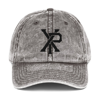 XP Chi Rho Modern Christian 3D Puff Embroidery Vintage Cotton Twill Cap - Inken Image