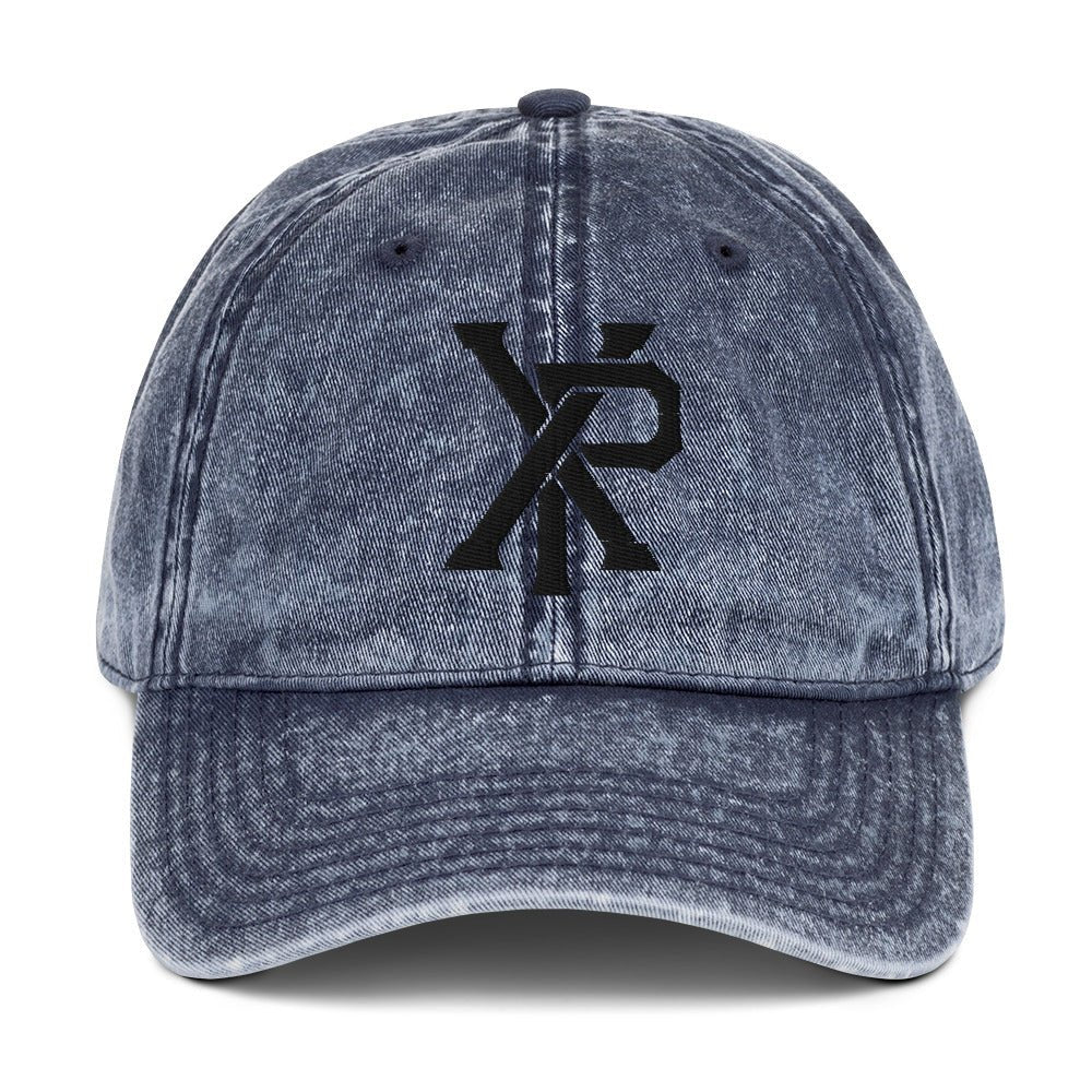 XP Chi Rho Modern Christian 3D Puff Embroidery Vintage Cotton Twill Cap - Inken Image