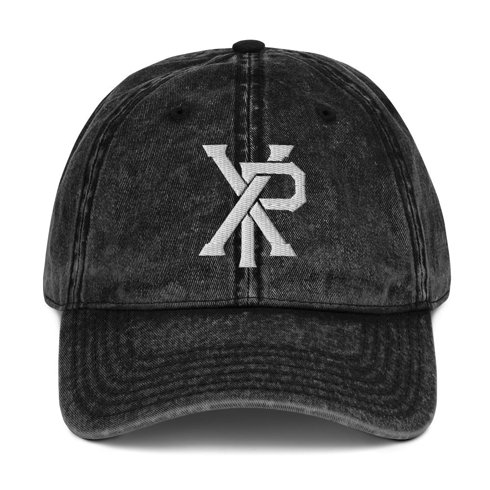 XP Chi Rho Modern Christian 3D Puff Embroidery Vintage Cotton Twill Cap - Inken Image