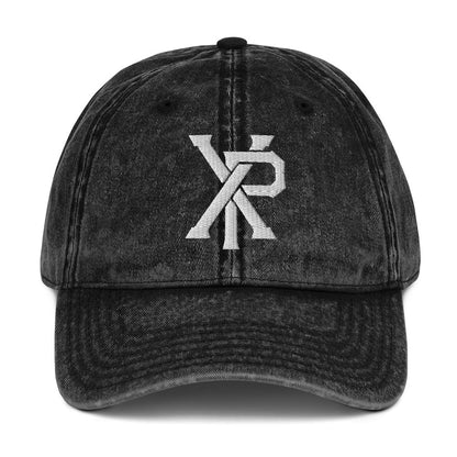 XP Chi Rho Modern Christian 3D Puff Embroidery Vintage Cotton Twill Cap - Inken Image