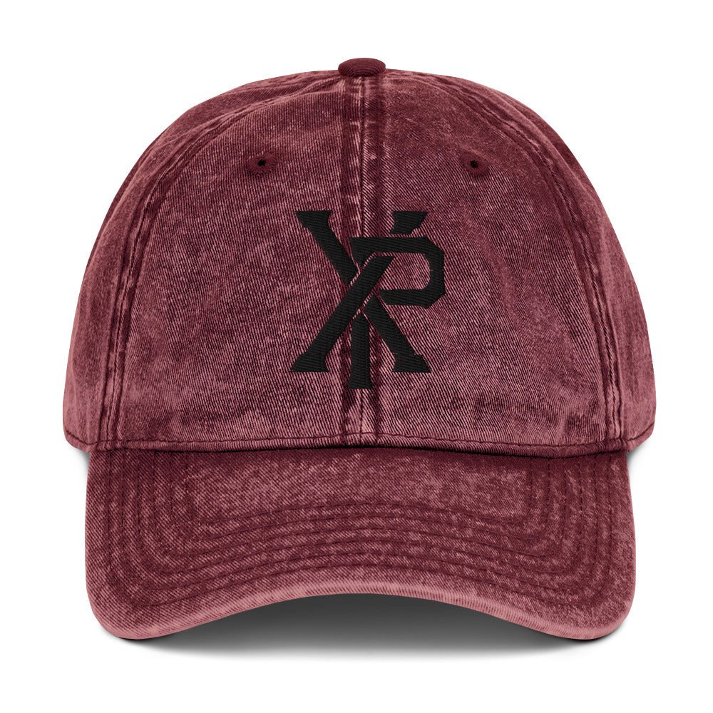 XP Chi Rho Modern Christian 3D Puff Embroidery Vintage Cotton Twill Cap - Inken Image