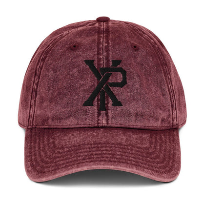 XP Chi Rho Modern Christian 3D Puff Embroidery Vintage Cotton Twill Cap - Inken Image