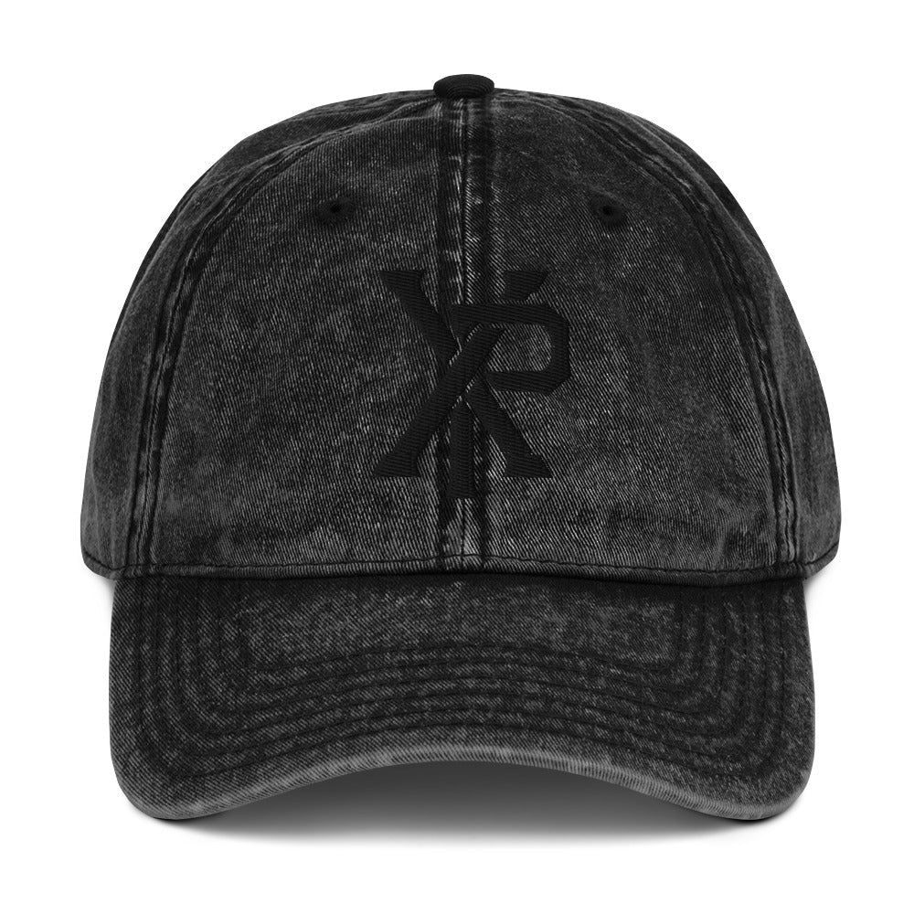 XP Chi Rho Modern Christian 3D Puff Embroidery Vintage Cotton Twill Cap - Inken Image