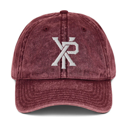 XP Chi Rho Modern Christian 3D Puff Embroidery Vintage Cotton Twill Cap - Inken Image