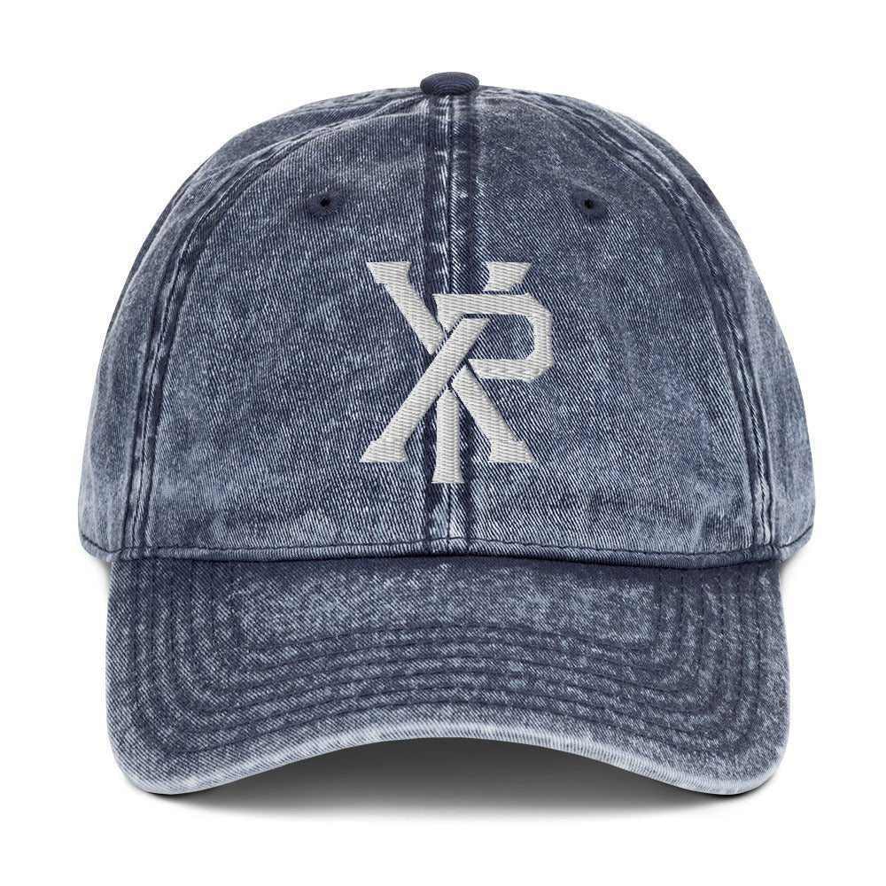 XP Chi Rho Modern Christian 3D Puff Embroidery Vintage Cotton Twill Cap - Inken Image