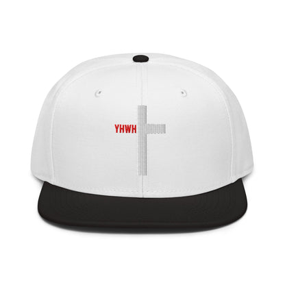 YHWH Cross Flat Stitch Snapback - Inken Image