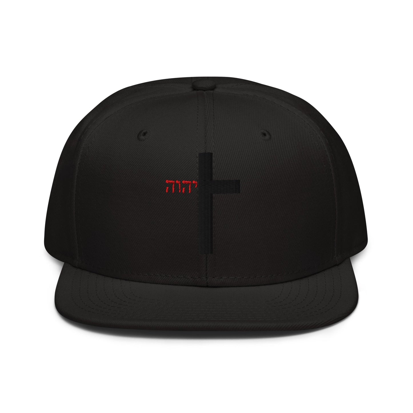 YHWH Cross Flat Stitch Snapback - Inken Image