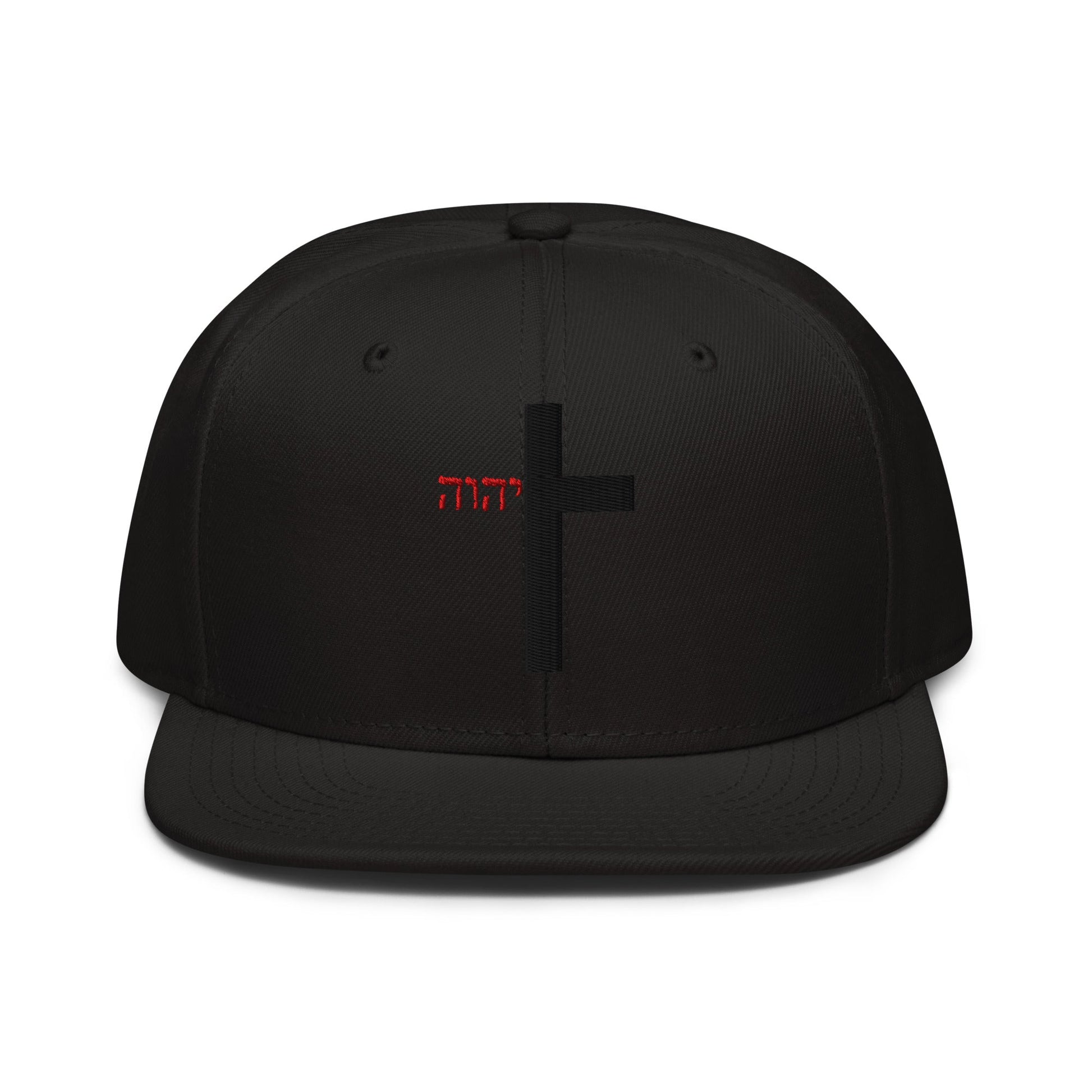 YHWH Cross Flat Stitch Snapback - Inken Image