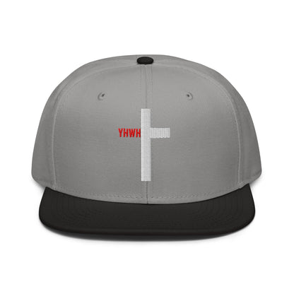 YHWH Cross Flat Stitch Snapback - Inken Image